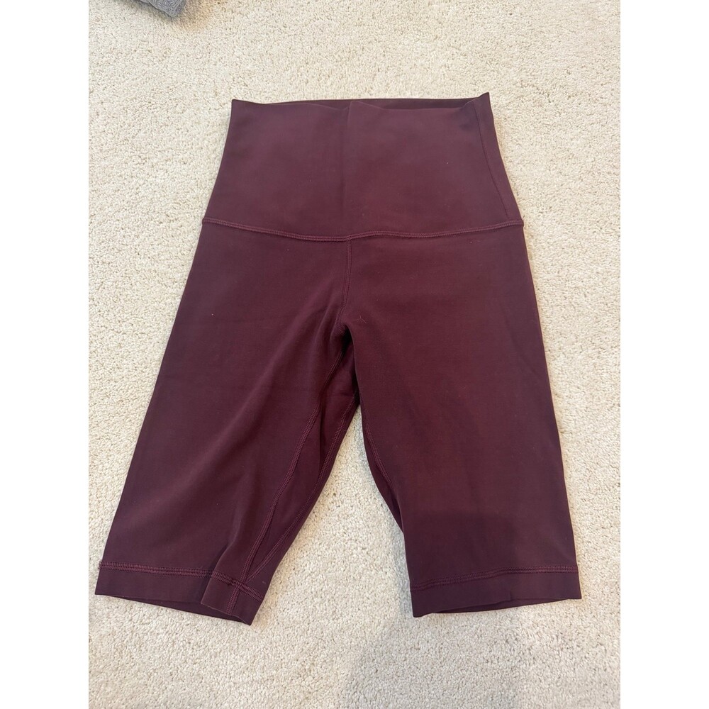 lululemon athletica High-Waist Bike Shorts in Deep Burgundy